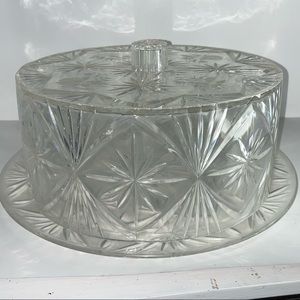 Vintage Lucite Cake Tray & Lid